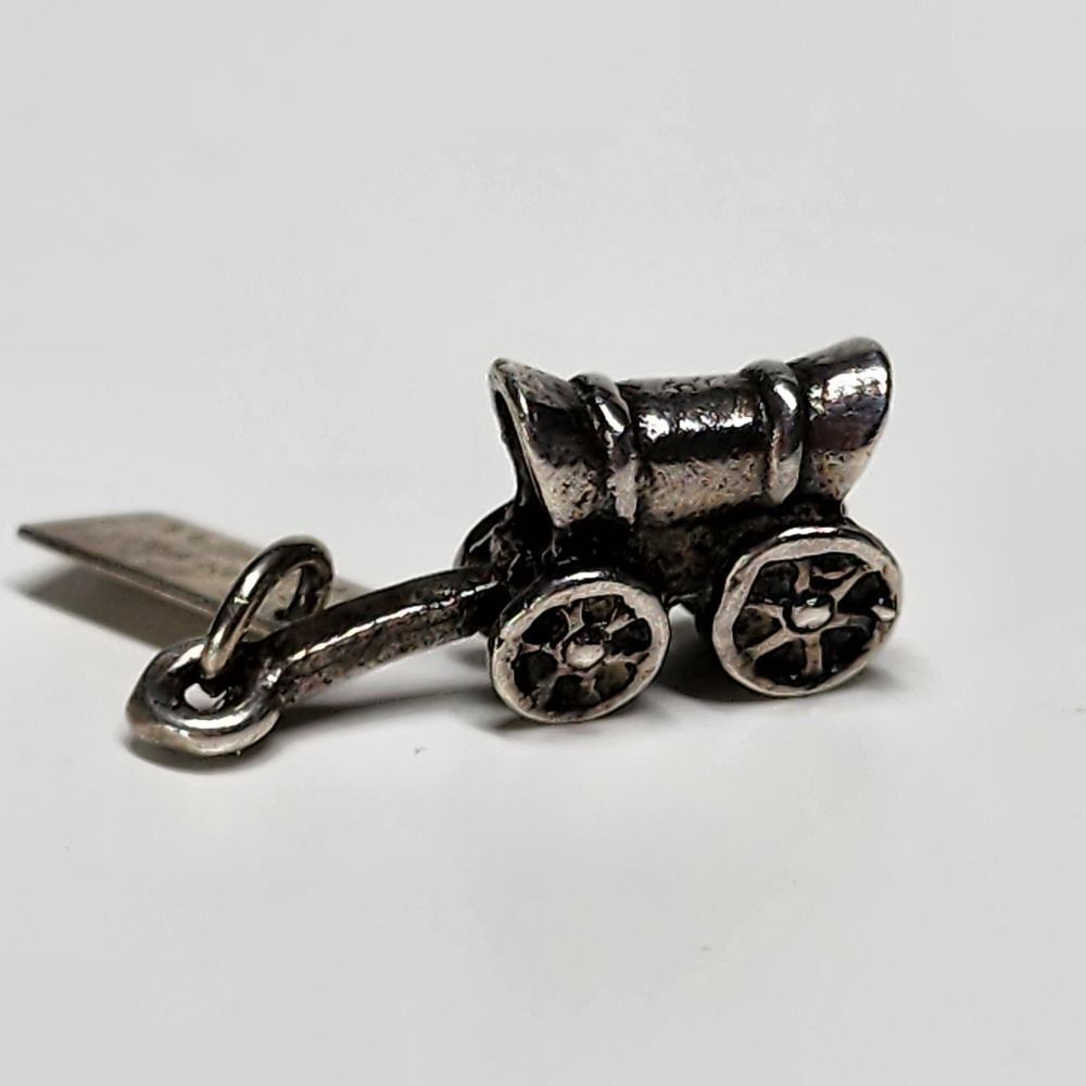 Vintage Sterling by Bell silver Estes Park Colorado covered wagon charm